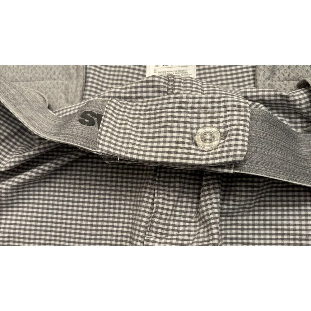 ADIDAS Gray Gingham Golf Short Men's 40 Performance 10